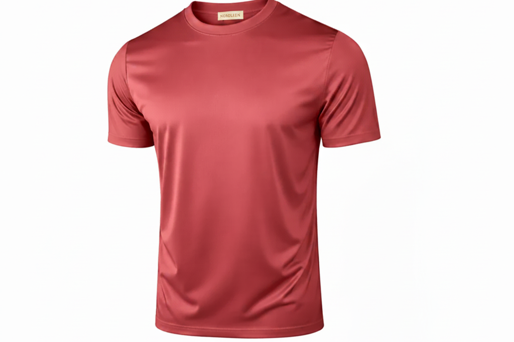 Coral Red - licht beige label