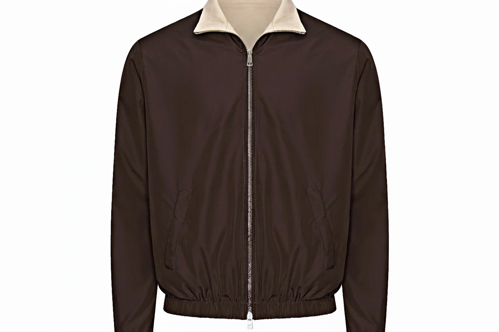 Nérolien Bomber Jacket Donkerbruin – Voorkant