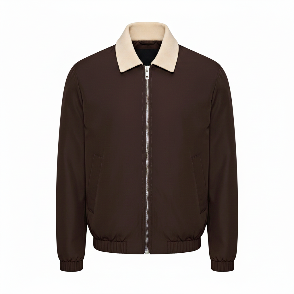 Nérolien Bomber Jacket Donkerbruin – Achterkant